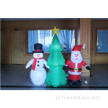 Santa Snowman &amp; Tree inflável de férias para o Natal
